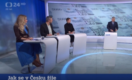 Michaela Ševčíková vystoupila v pořadu Události, komentáře na ČT24 na téma životní úrovně v České republice